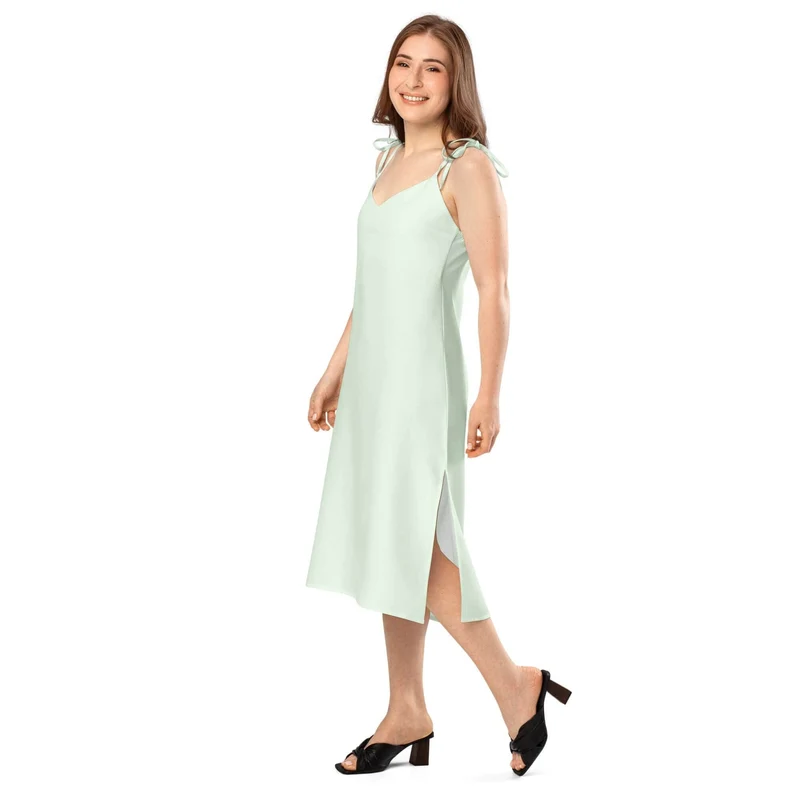 Serene Elegance and Summer Lightness – The Mint Green Slip Dress