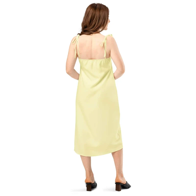 Sunny Elegance and Effortless Style – The Light Yellow Slip Dress