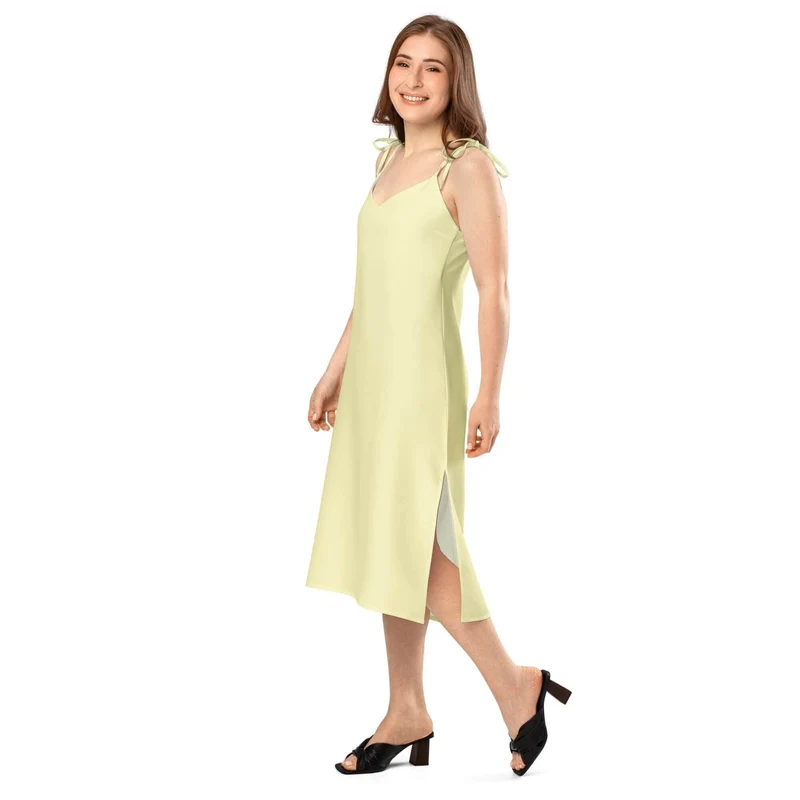 Sunny Elegance and Effortless Style – The Light Yellow Slip Dress
