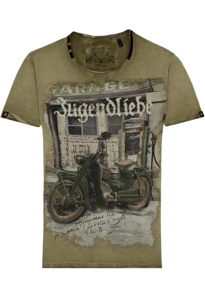 Herren T-Shirt mit Retro-Print Moped