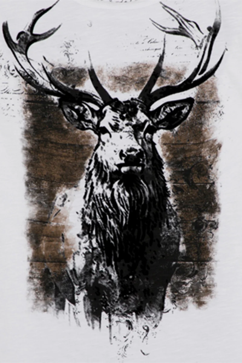 Herren T-Shirt mit Hirschkopf