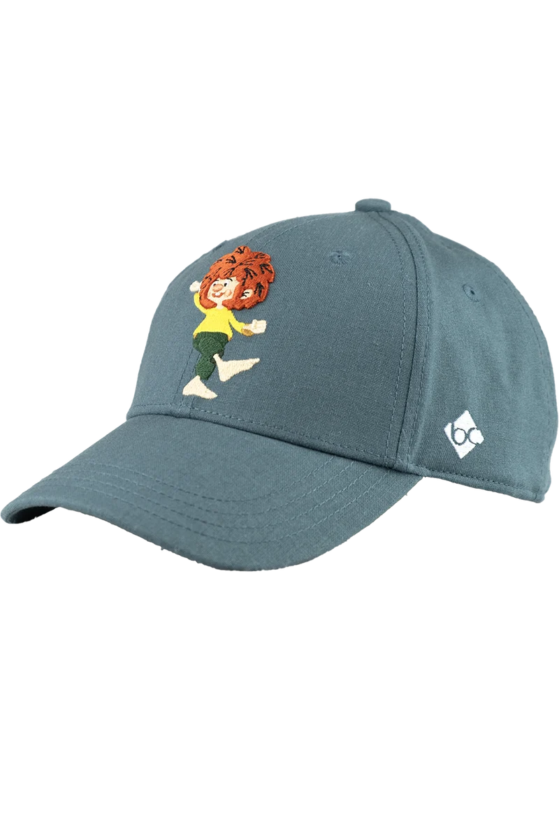 Kinder Cap aus Baumwoll Leinen Mix mit Pumuckl Stickerei