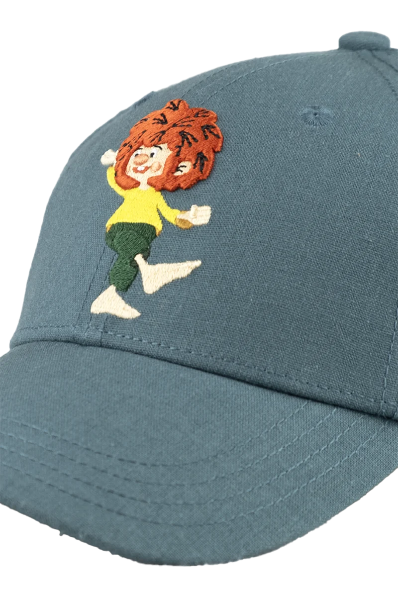 Kinder Cap aus Baumwoll Leinen Mix mit Pumuckl Stickerei