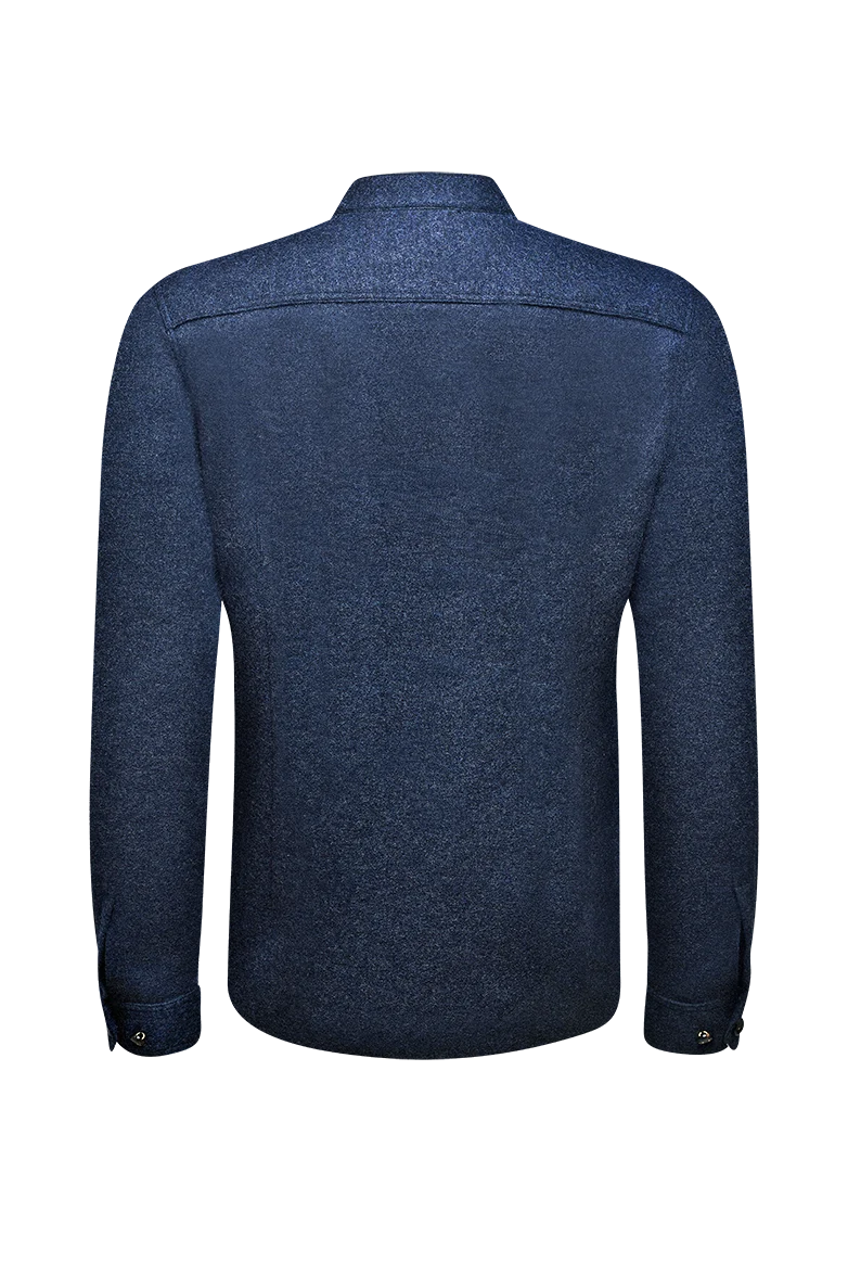 Shirtjacket in offenkantigem Strick