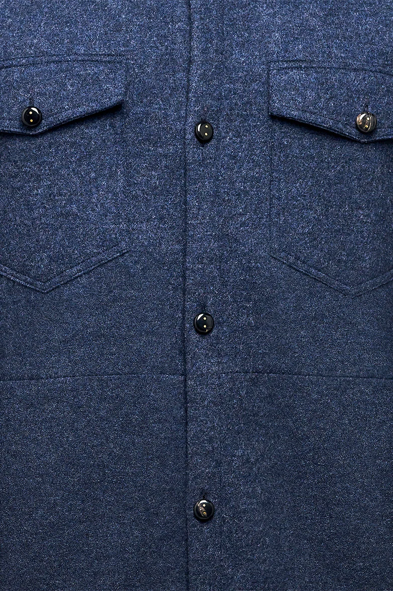 Shirtjacket in offenkantigem Strick