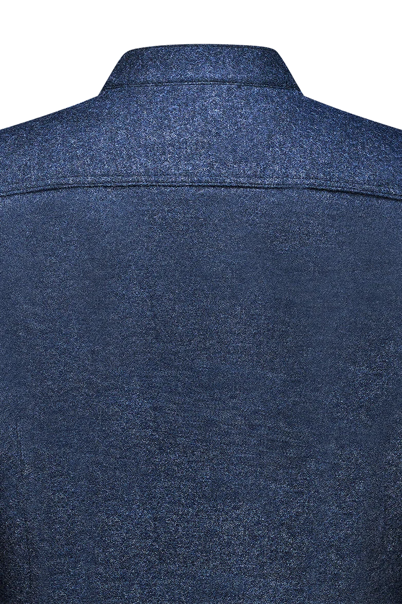 Shirtjacket in offenkantigem Strick