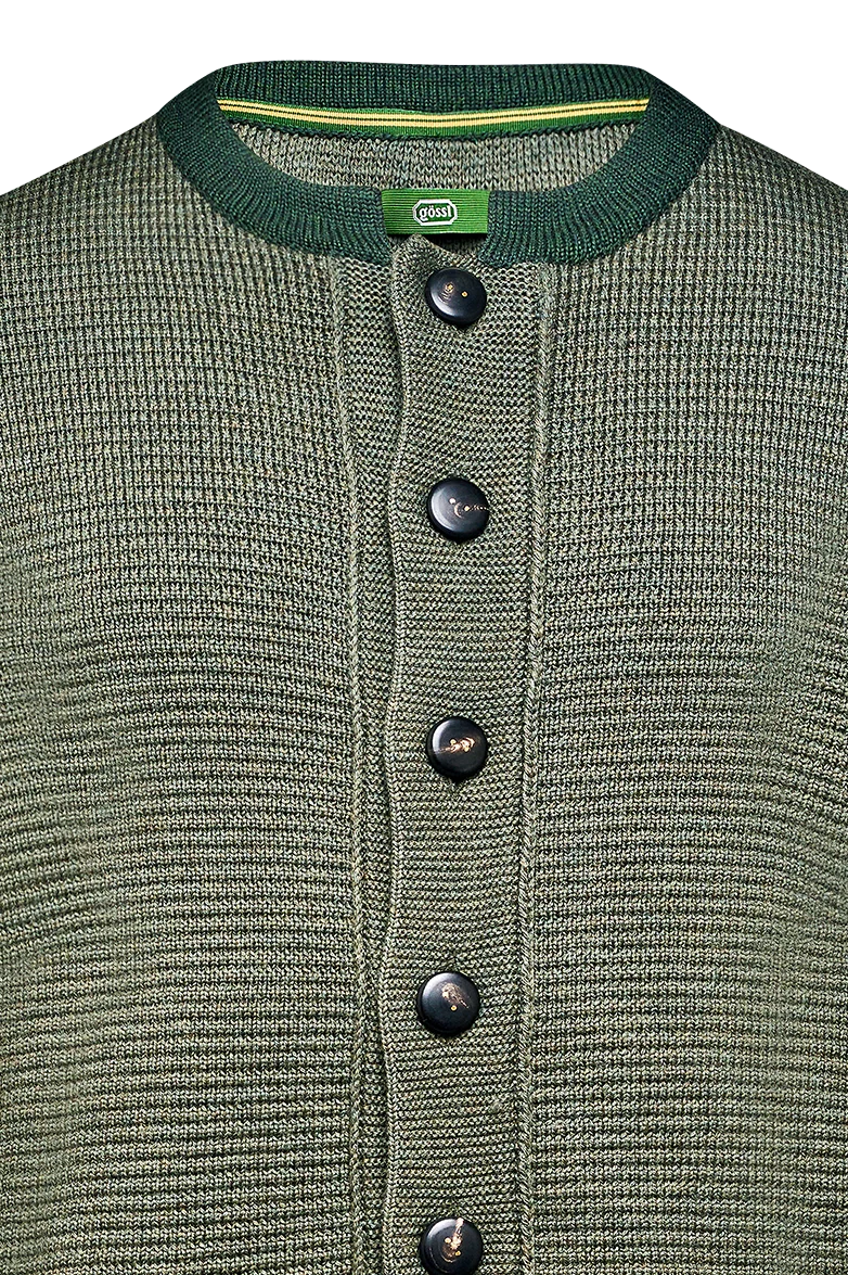 Strickjacke mit Lodenpatches