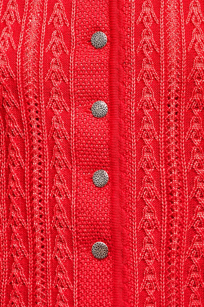 Jacke in plattiertem Strick