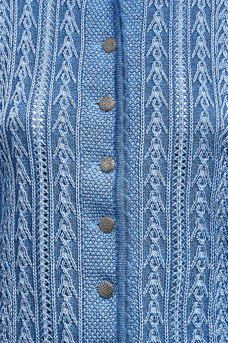 Jacke in plattiertem Strick