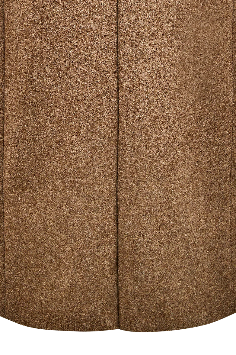Mantel aus Loden mit Pelz