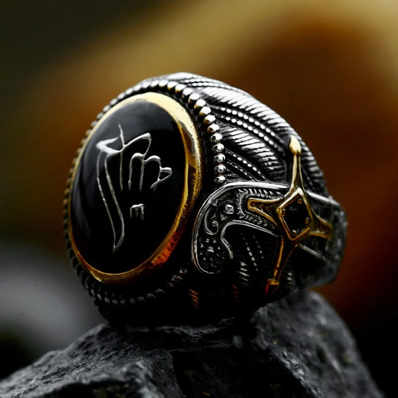 Punk-Totem-Ring für Herren