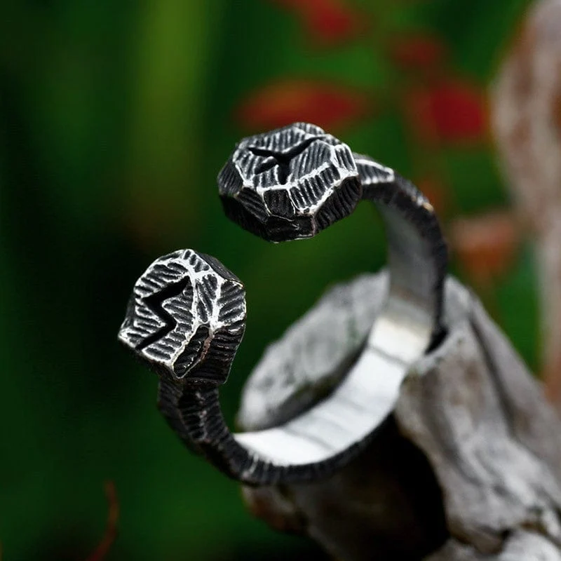 Offener Punk-Vintage-Ring für Herren