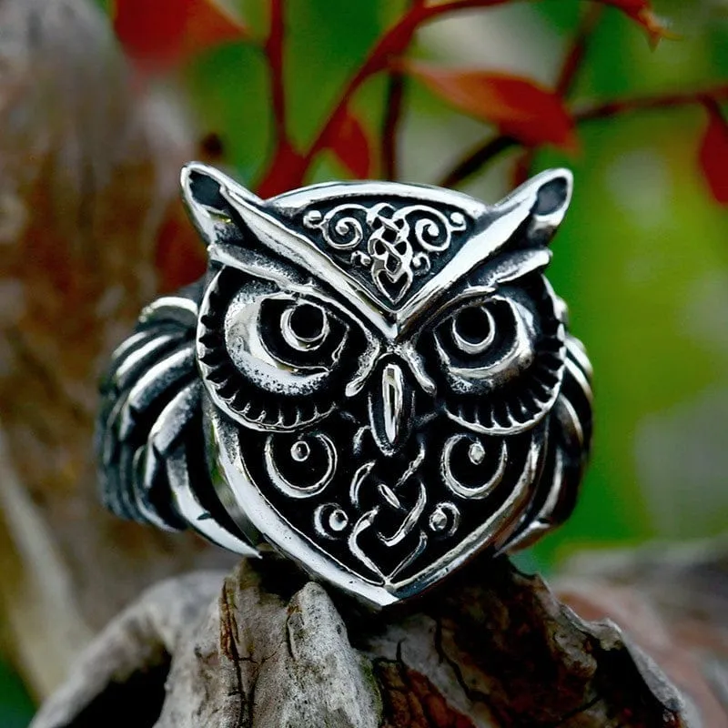 Herren-Punk-Eule-Ring