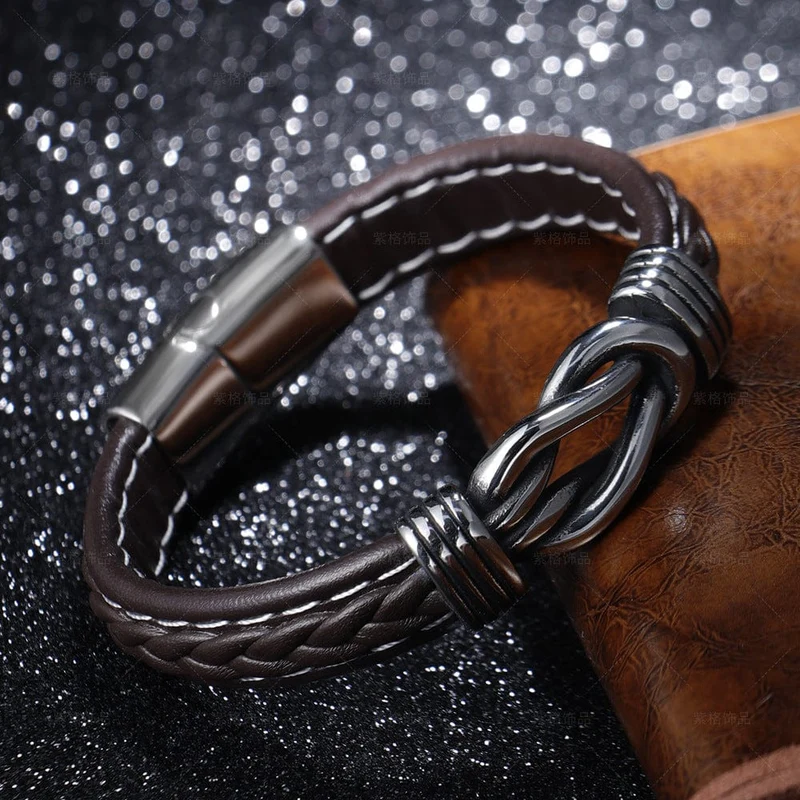Gewebtes Punk-Armband für Herren