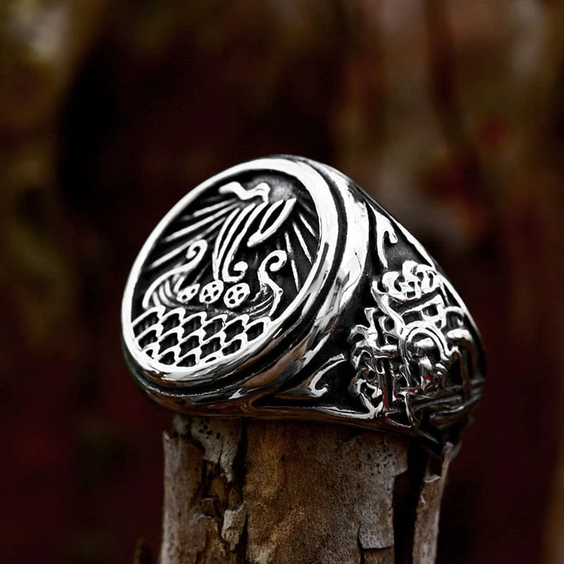 Punk-Piratenschiff-Ring für Herren