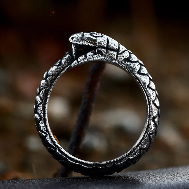 Herren-Punk-Ouroboros-Ring