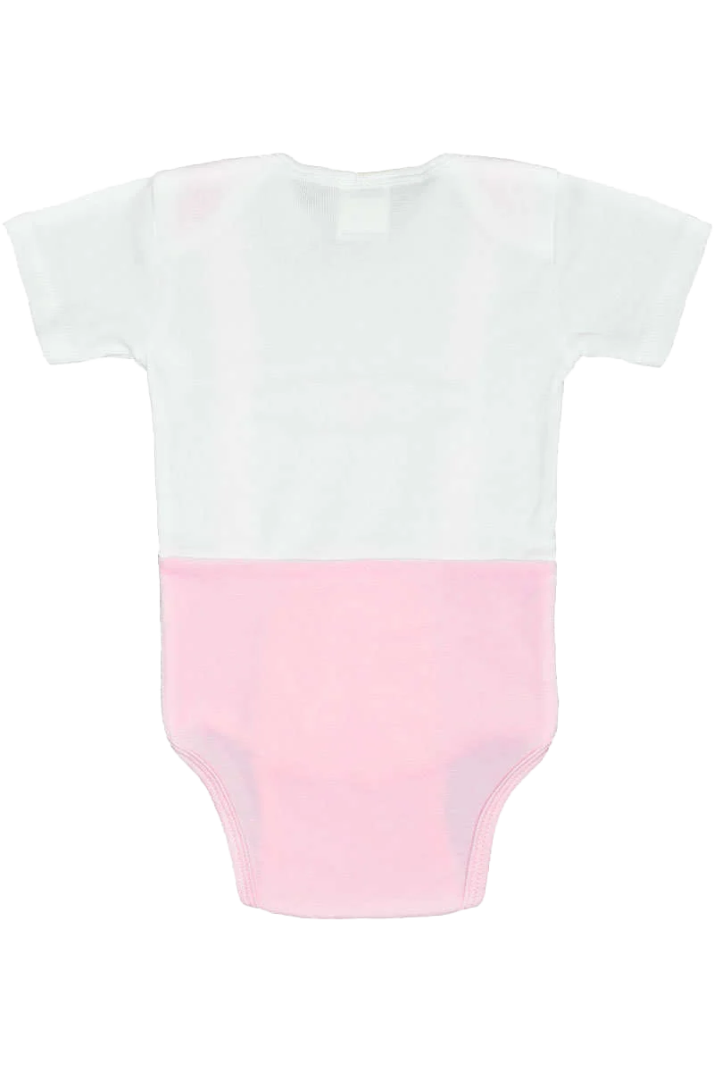 Babybody Lederhose rosa kurz