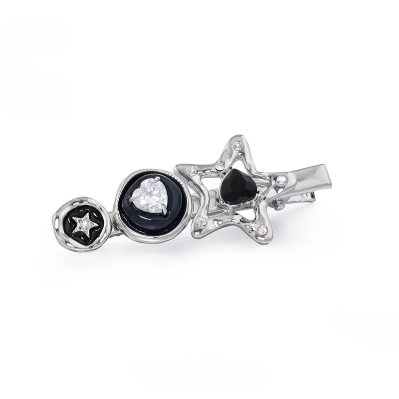 Damen-Haarspange mit Punk-Stein und Stern-Motiv