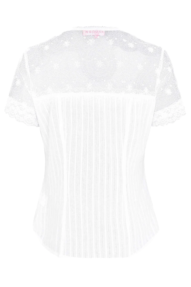 Damen Kurzarm Bluse