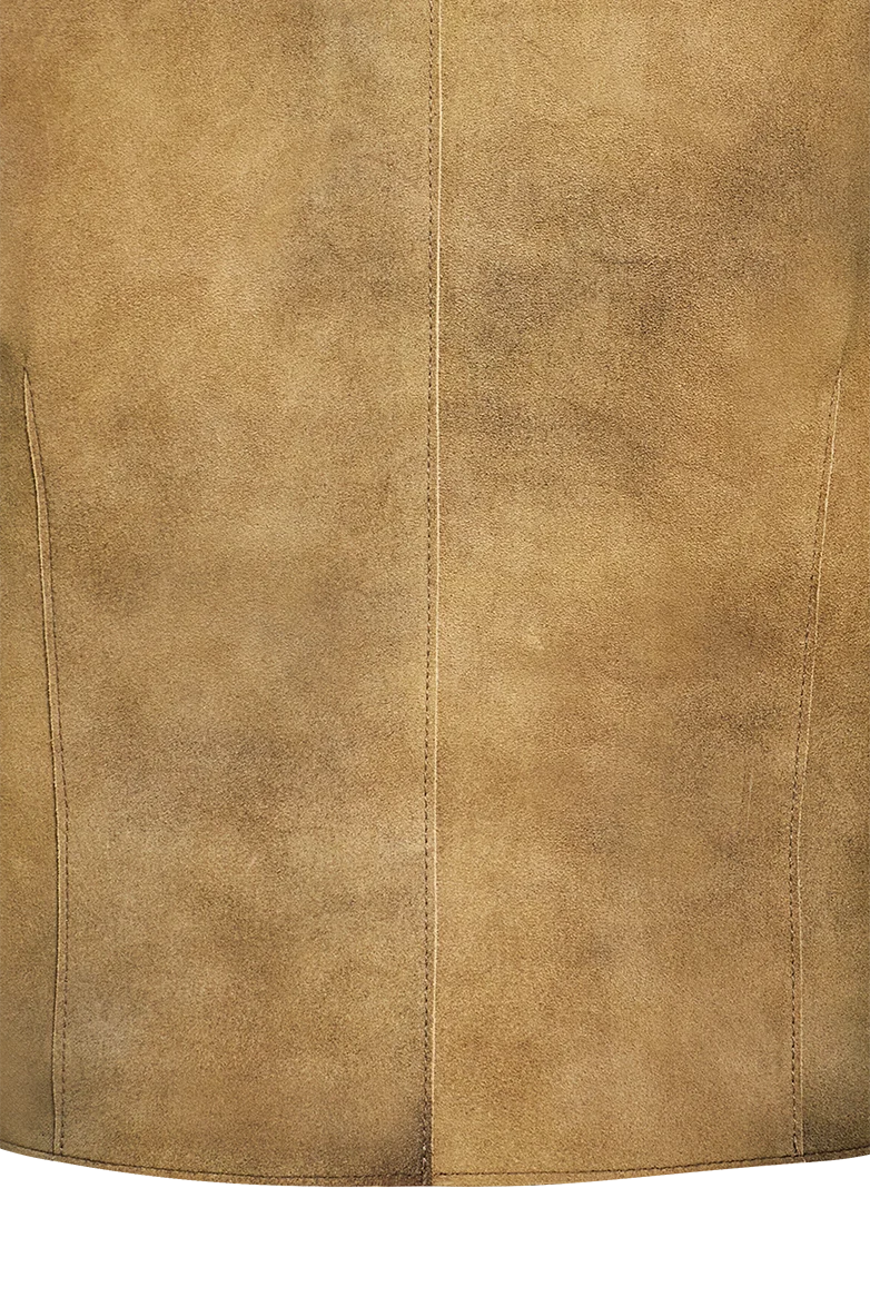 Gilet aus Leder mit Handdruck