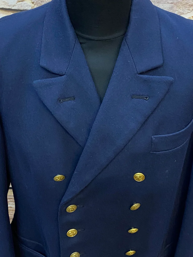 Uniformjacke - Vintage - Marine Stil – dunkelblau - Goldknöpfen