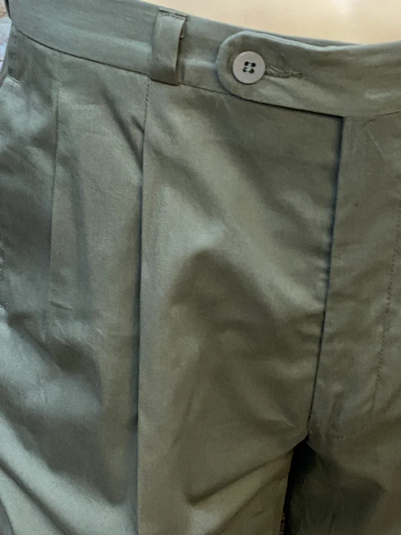 Olivgrüne Knickerbocker Hose Herren Gr. 50 aus Baumwolle