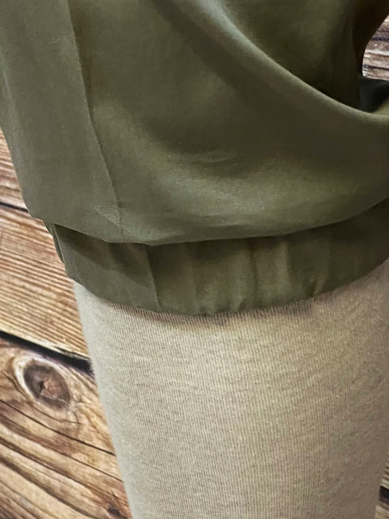 Olivgrüne Knickerbocker Hose Herren Gr. 50 aus Baumwolle