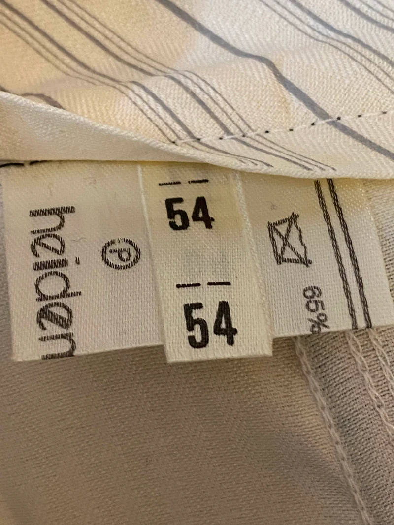 Vintage Bundfaltenhose Wolle Gr. 54 – High Waist Streifen