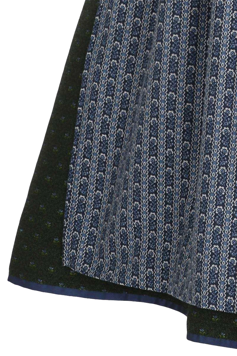 Midi Dirndl hochgeschlossen mit Broschenschürze