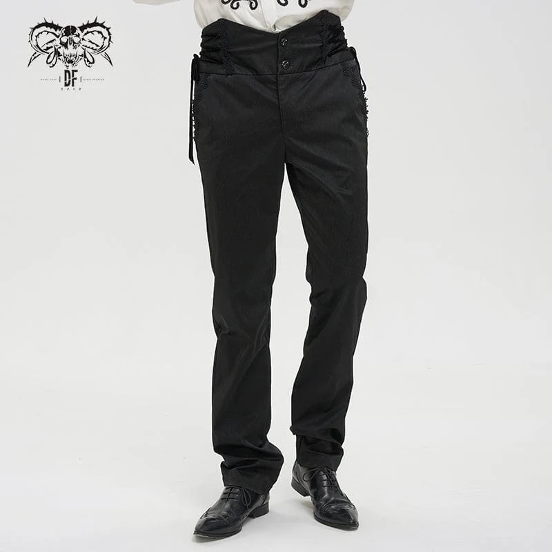 Gothic Riemchenhose mit hoher Taille für Herren