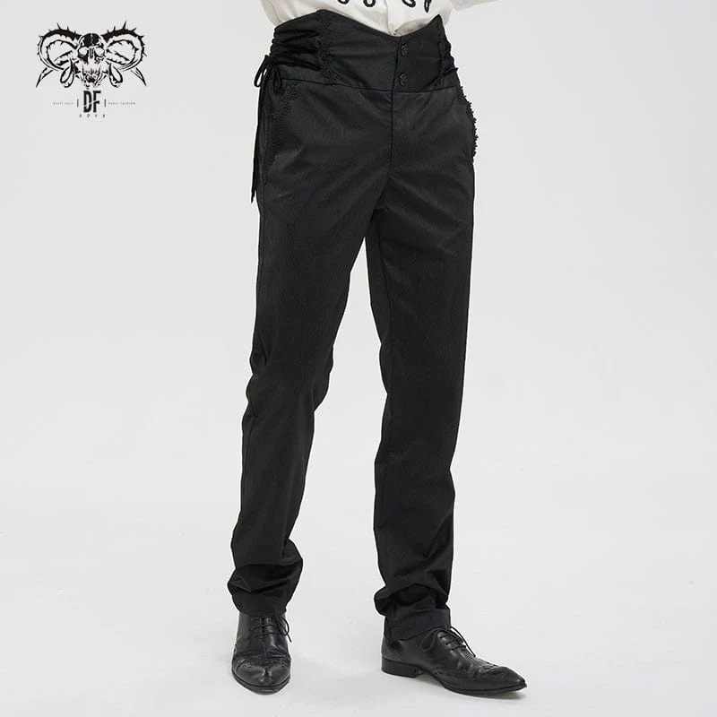 Gothic Riemchenhose mit hoher Taille für Herren