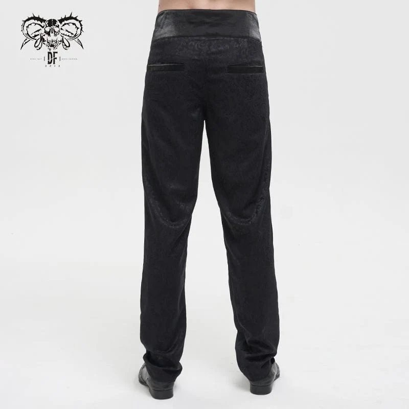 Herren Gothic Cashew bedruckte Hose mit hoher Taille