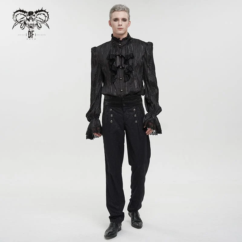 Herren Gothic Cashew bedruckte Hose mit hoher Taille