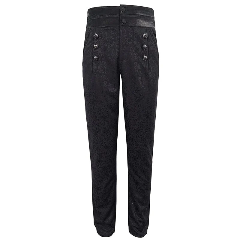 Herren Gothic Cashew bedruckte Hose mit hoher Taille