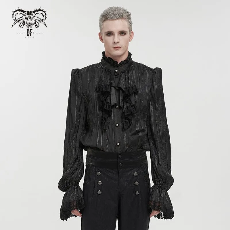 Gothic-Hemd mit Rüschen und Puffärmeln für Herren