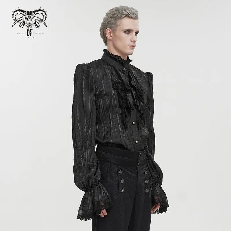 Gothic-Hemd mit Rüschen und Puffärmeln für Herren