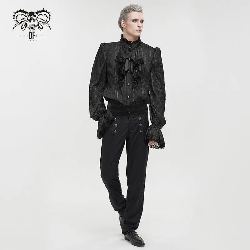 Gothic-Hemd mit Rüschen und Puffärmeln für Herren