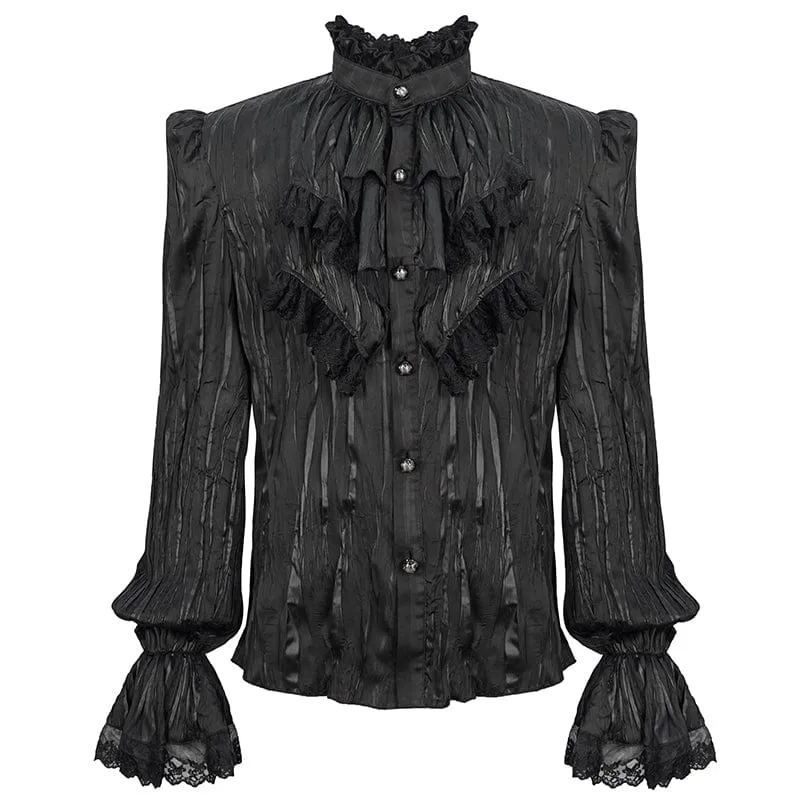 Gothic-Hemd mit Rüschen und Puffärmeln für Herren