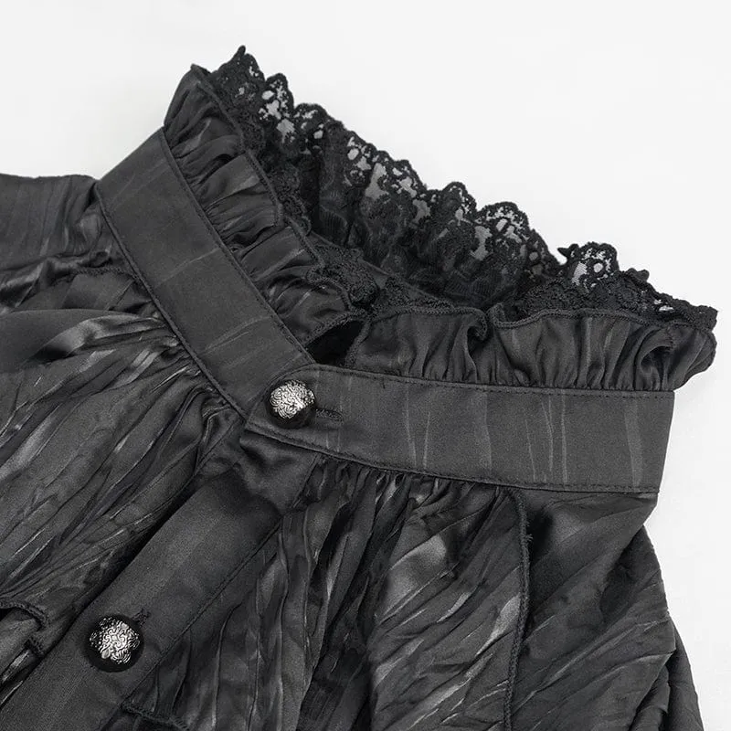 Gothic-Hemd mit Rüschen und Puffärmeln für Herren