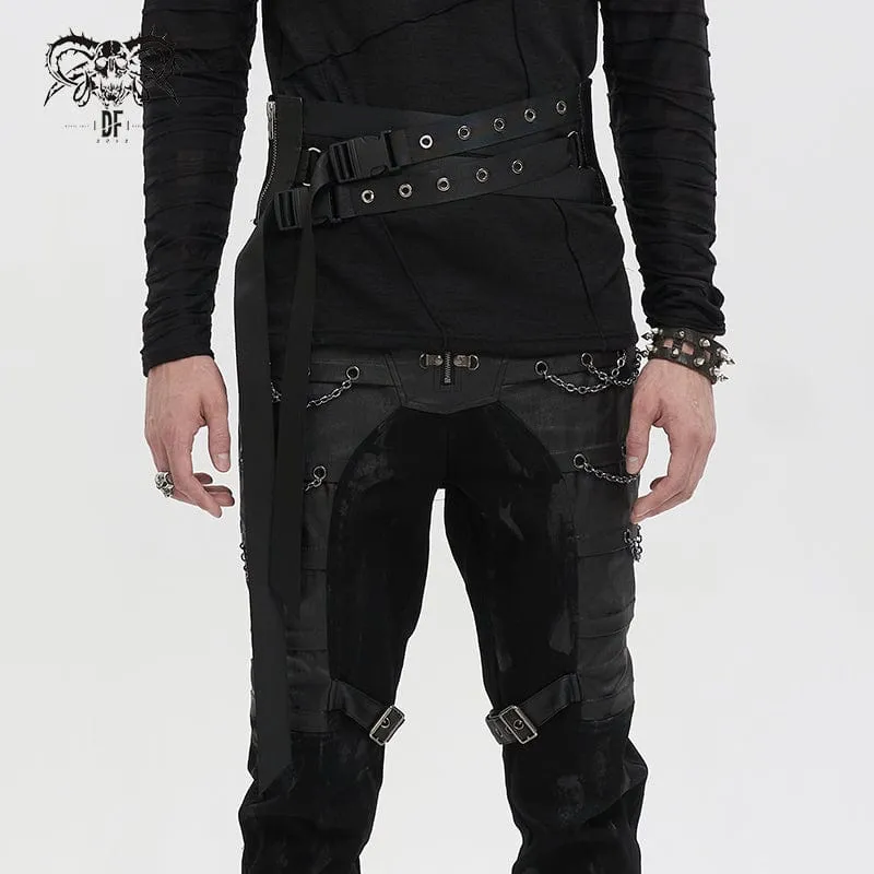 Herren-Punk-Ösenschnallen Decussate-Gürtel