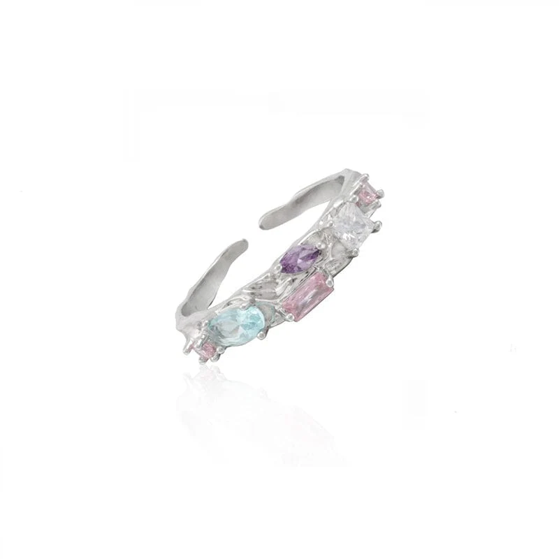 Offener Ring aus chromatischem Zirkon für Damen