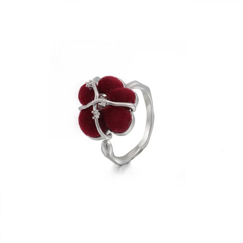 Damen Grunge Beflockung Blumenring