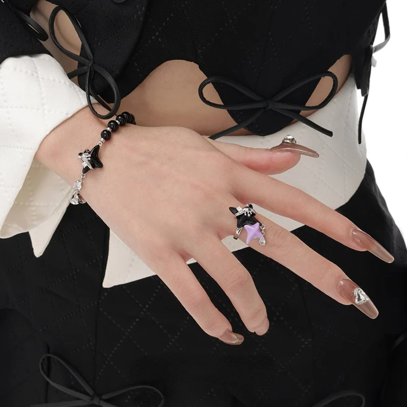 Elastisches Damen-Punkstar-Armband