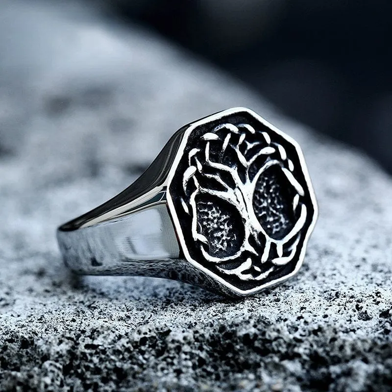 Punk-Lebensbaum-Ring für Herren