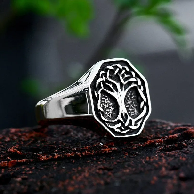 Punk-Lebensbaum-Ring für Herren