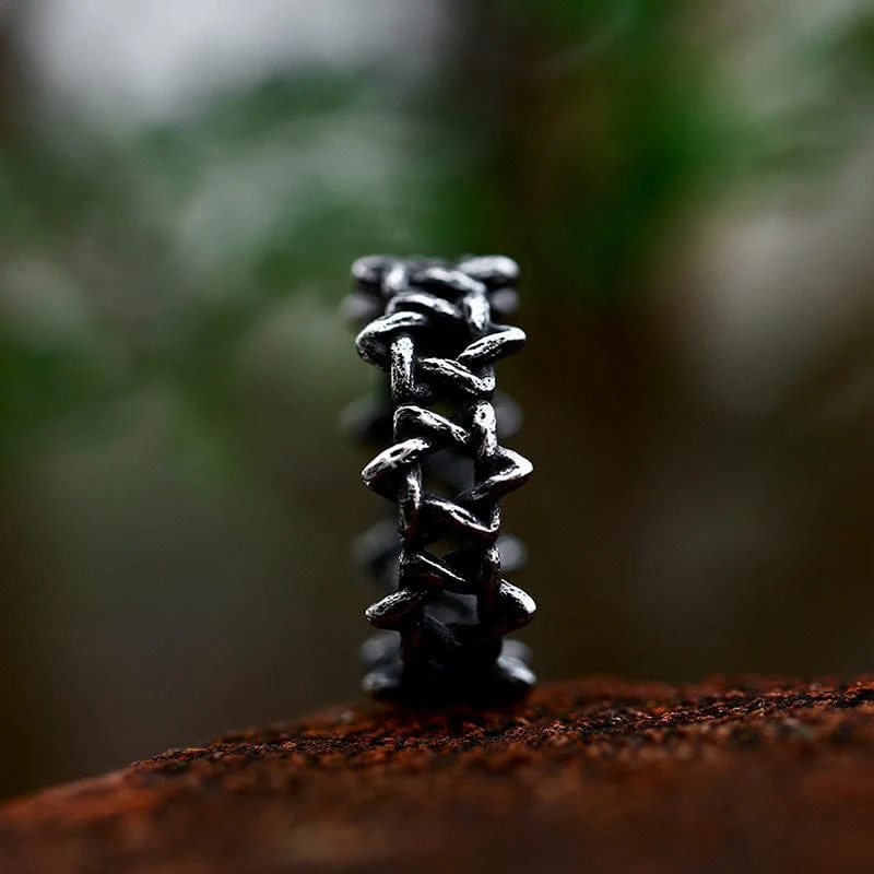 Punk-Hexagramm-Ring für Herren