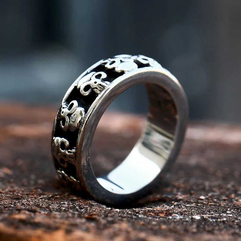 Herren-Punk-Schädel-Ring
