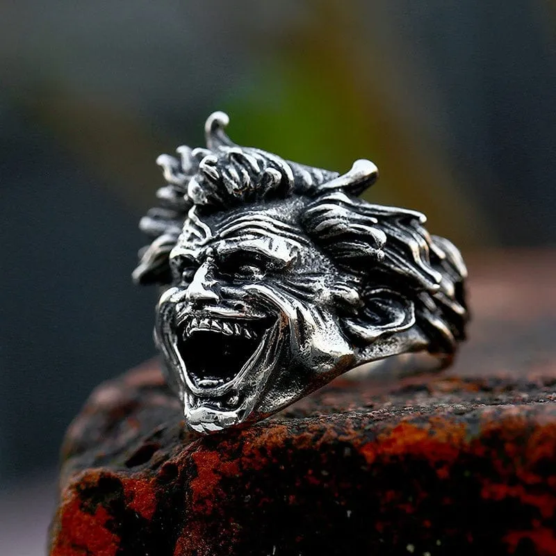 Herren-Punk-Porträt-Ring
