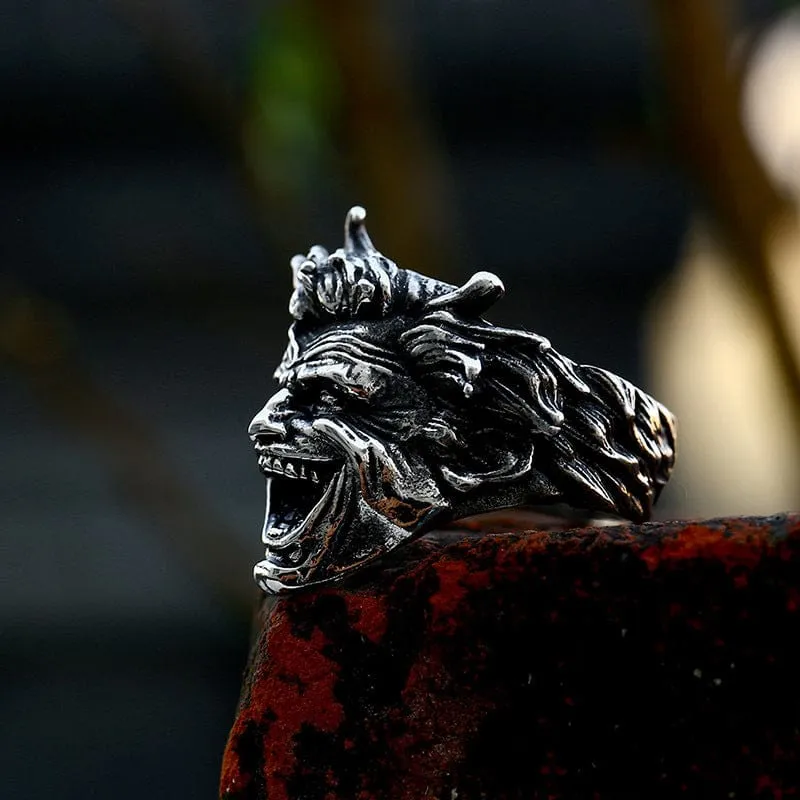Herren-Punk-Porträt-Ring