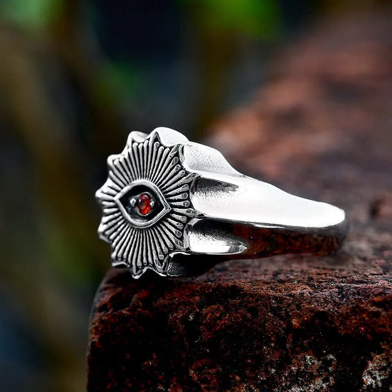 Herren Punk Evil Eyes Ring